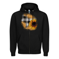 Black sunflower christmas patch Zipper Hoodie - JahusDesignShop