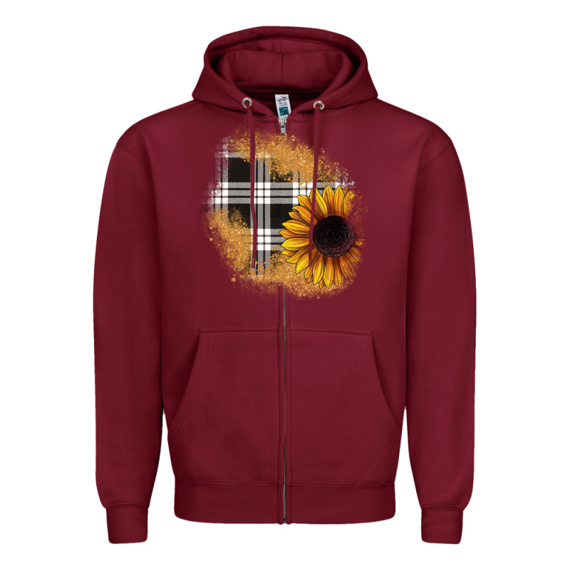 Sunflower Christmas Patch Zipper Hoodie by JahusDesignShop | Teevron