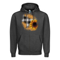 Charcoal Heather sunflower christmas patch Zipper Hoodie - JahusDesignShop