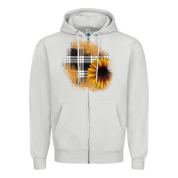 Dove Grey sunflower christmas patch Zipper Hoodie - JahusDesignShop