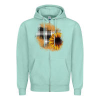 Seafoam sunflower christmas patch Zipper Hoodie - JahusDesignShop