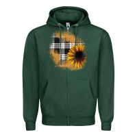 Sports Green sunflower christmas patch Zipper Hoodie - JahusDesignShop