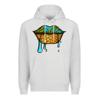Dove Grey summer vibes pineapple lips Premium Hoodie - Jasminsmagicworld