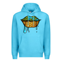 Ocean Blue summer vibes pineapple lips Premium Hoodie - Jasminsmagicworld