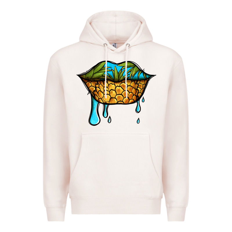 Summer Vibes Pineapple Lips Premium Hoodie by Jasminsmagicworld | Teevron