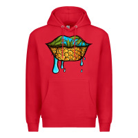 Red summer vibes pineapple lips Premium Hoodie - Jasminsmagicworld