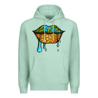 Seafoam summer vibes pineapple lips Premium Hoodie - Jasminsmagicworld