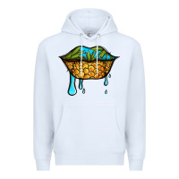 White summer vibes pineapple lips Premium Hoodie - Jasminsmagicworld