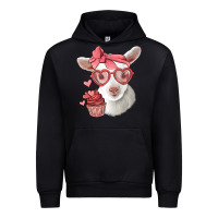 Black cute baby lamb valentines day Urban Hoodie - Jasminsmagicworld