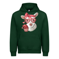 Forest Green cute baby lamb valentines day Urban Hoodie - Jasminsmagicworld