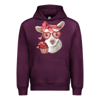 Mauve Wine cute baby lamb valentines day Urban Hoodie - Jasminsmagicworld