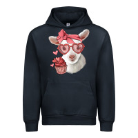 Navy cute baby lamb valentines day Urban Hoodie - Jasminsmagicworld