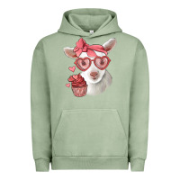 Pigment Oil Green cute baby lamb valentines day Urban Hoodie - Jasminsmagicworld