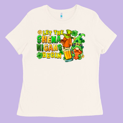 Let The Shenanigans Begin St. Patrick's Day Ladies Tee Designed By Fadigitalartstudio