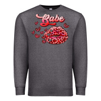 Charcoal Heather babe with kiss Premium Sweatshirt - RanaPortraitStore