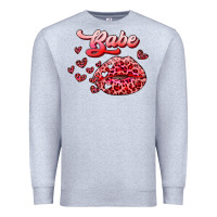 Heather Grey babe with kiss Premium Sweatshirt - RanaPortraitStore