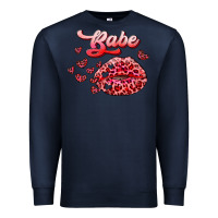 Navy babe with kiss Premium Sweatshirt - RanaPortraitStore