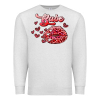 Oatmeal Heather babe with kiss Premium Sweatshirt - RanaPortraitStore