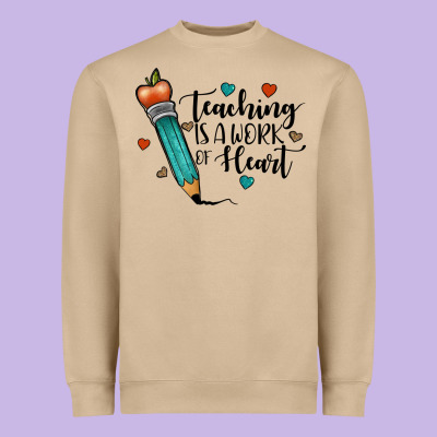 Teaching İs A Work Of Heart Heavyweight Sweatshirt Designed By Jahusdesignshop