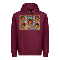 Burgundy lion Premium Hoodie - Artiststas