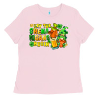Bubblegum Pink Let the shenanigans begin St. Patrick's Day Ladies Tee - FaDigitalArtStudio