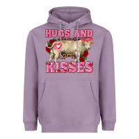 Lavender hugs and kisses charolais bull Heavyweight Hoodie - RanaPortraitStore
