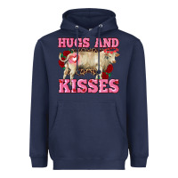 Navy hugs and kisses charolais bull Heavyweight Hoodie - RanaPortraitStore