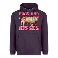 Plum hugs and kisses charolais bull Heavyweight Hoodie - RanaPortraitStore