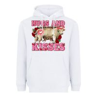 White hugs and kisses charolais bull Heavyweight Hoodie - RanaPortraitStore
