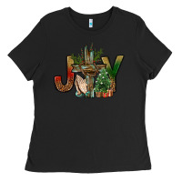 Black joy christmas with cross bbs Ladies Tee - BundleAndBundleShop
