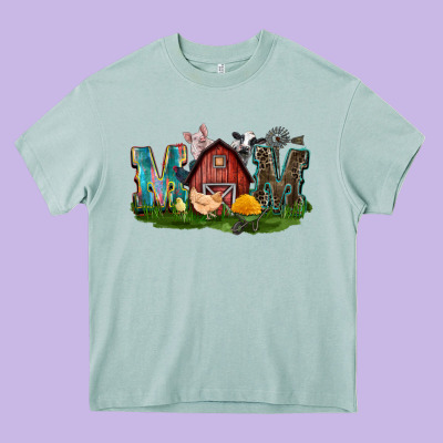 Barn Mom Mother's Day Heavy Core Tee Designed By Cowgirlartshop