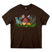 Chocolate Brown Barn Mom Mother's Day Heavy Core Tee - CowGirlArtShop