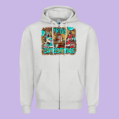 Merry Christmas Zipper Hoodie Designed By Jahusdesignshop