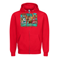 Red merry christmas Zipper Hoodie - JahusDesignShop