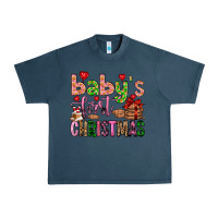 Midnight Navy baby's first christmas Urban Heavy Tee - FaDigitalArtStudio