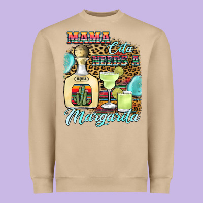 Mama Cita Needs A Margarita1 Heavyweight Sweatshirt Designed By Jahusdesignshop