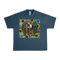 Midnight Navy western blessed sunflower's Urban Heavy Tee - RanaPortraitStore