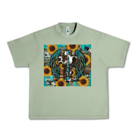 Oil Green western blessed sunflower's Urban Heavy Tee - RanaPortraitStore