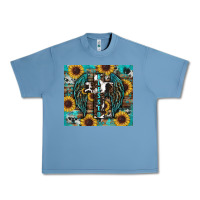 Pebble Blue western blessed sunflower's Urban Heavy Tee - RanaPortraitStore