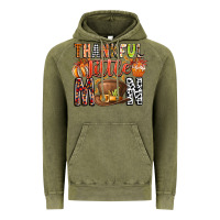 Vintage Olive Thankful Little Mon Vintage Hoodie - CowhideDigitalArt