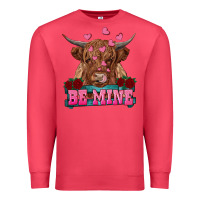 Cardinal be mine highland cow Premium Sweatshirt - RanaPortraitStore