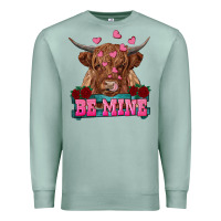 Seafoam be mine highland cow Premium Sweatshirt - RanaPortraitStore