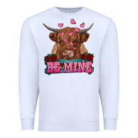 White be mine highland cow Premium Sweatshirt - RanaPortraitStore