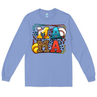 Colony Blue Leopard Softball And Baseball Mama Mother's Day Long Sleeve Tee - LillyAllenDesigns