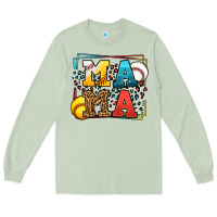 Matcha Leopard Softball And Baseball Mama Mother's Day Long Sleeve Tee - LillyAllenDesigns