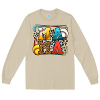 Mushroom Leopard Softball And Baseball Mama Mother's Day Long Sleeve Tee - LillyAllenDesigns