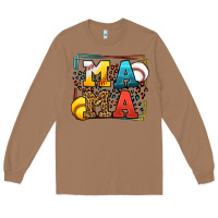 Leopard Softball And Baseball Mama Mother's Day Long Sleeve Tee | Teevron