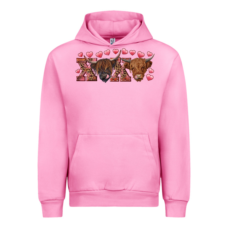 Xoxo Highland Cows Urban Hoodie by RanaPortraitStore | Teevron