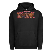 Pigment Black Xoxo highland cows Urban Hoodie - RanaPortraitStore