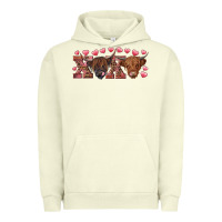 Pigment Pistachio Xoxo highland cows Urban Hoodie - RanaPortraitStore